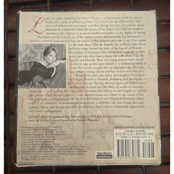 Historian by Elizabeth Kostova Dracula Historical Fiction 2005 Audiobook 10 Cds - Picture 2 of 2